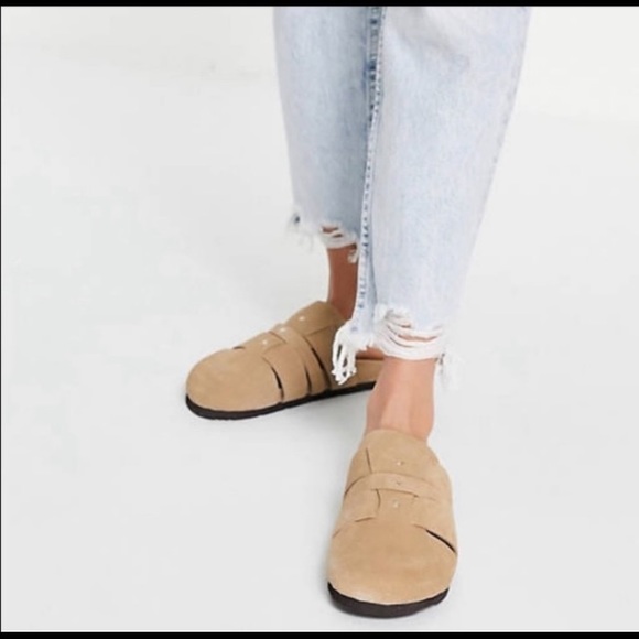 NWOT Free People Sunday Season Suede Mules, Sand, Size EU 38 (US 8) - Picture 10 of 10